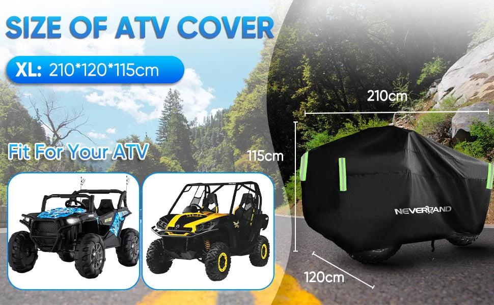210D Universal Motorcycle Cover Waterproof UV Dust Rain Snow Proof