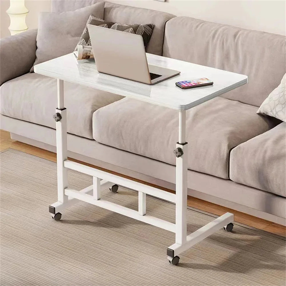 Mobile Computer Desk Adjustable Height Rolling Work Desk for Home