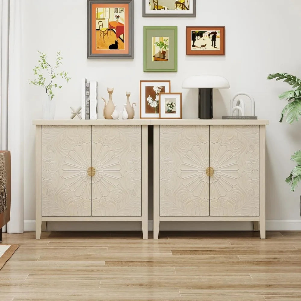 Sideboard Buffet Cabinet with Adjustable Shelves and 2 Doors for Home