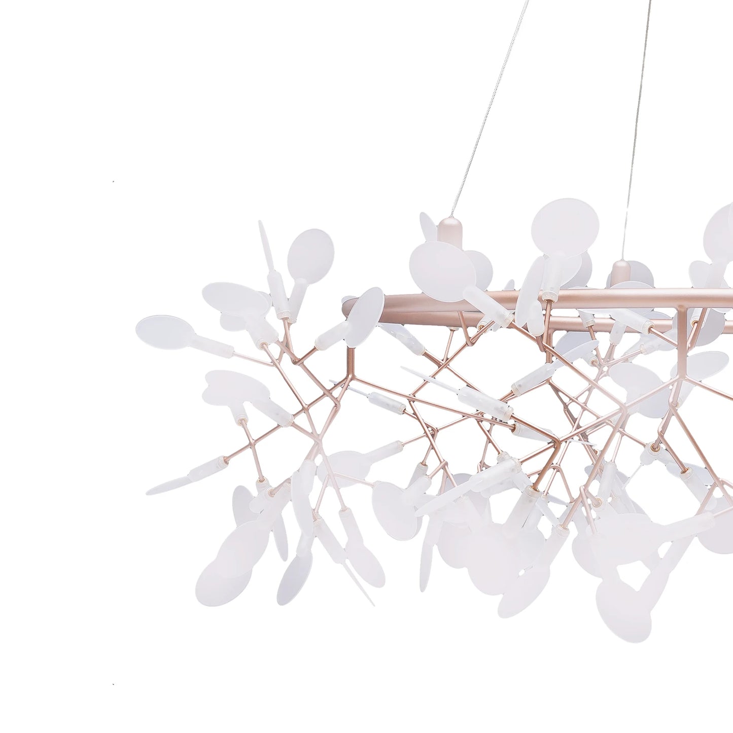 Modern Ceiling Chandelier 40W LED Light Rose Gold for Dining Living Room