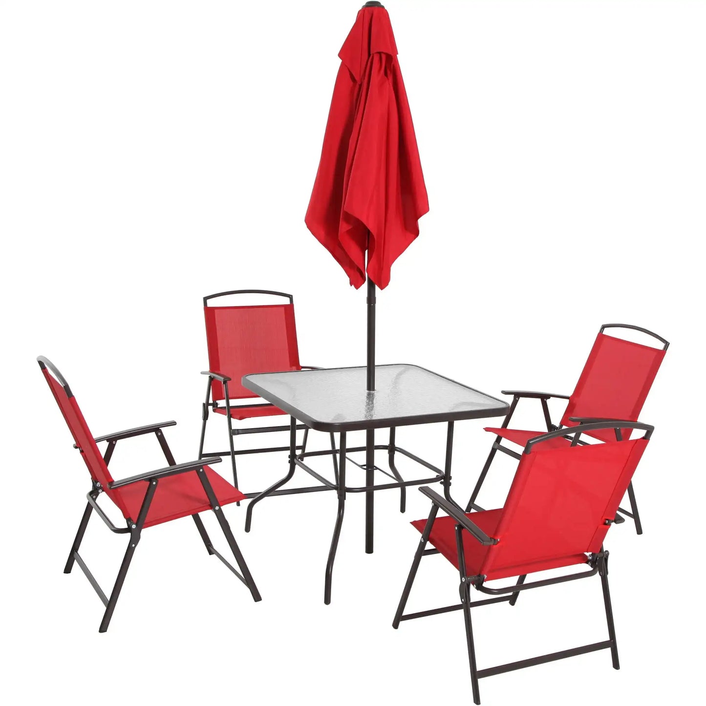 Albany Lane Outdoor Steel 6-Piece Patio Dining Set with Umbrella