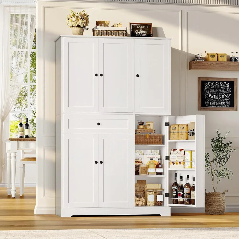 Ljustra 68 Inch Tall Kitchen Pantry Storage Cabinet Freestanding Hutch
