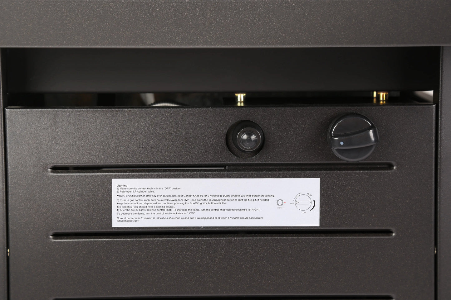 28 Inch Square Propane Gas Fire Pit Table 50000 BTU with Cover Rocks