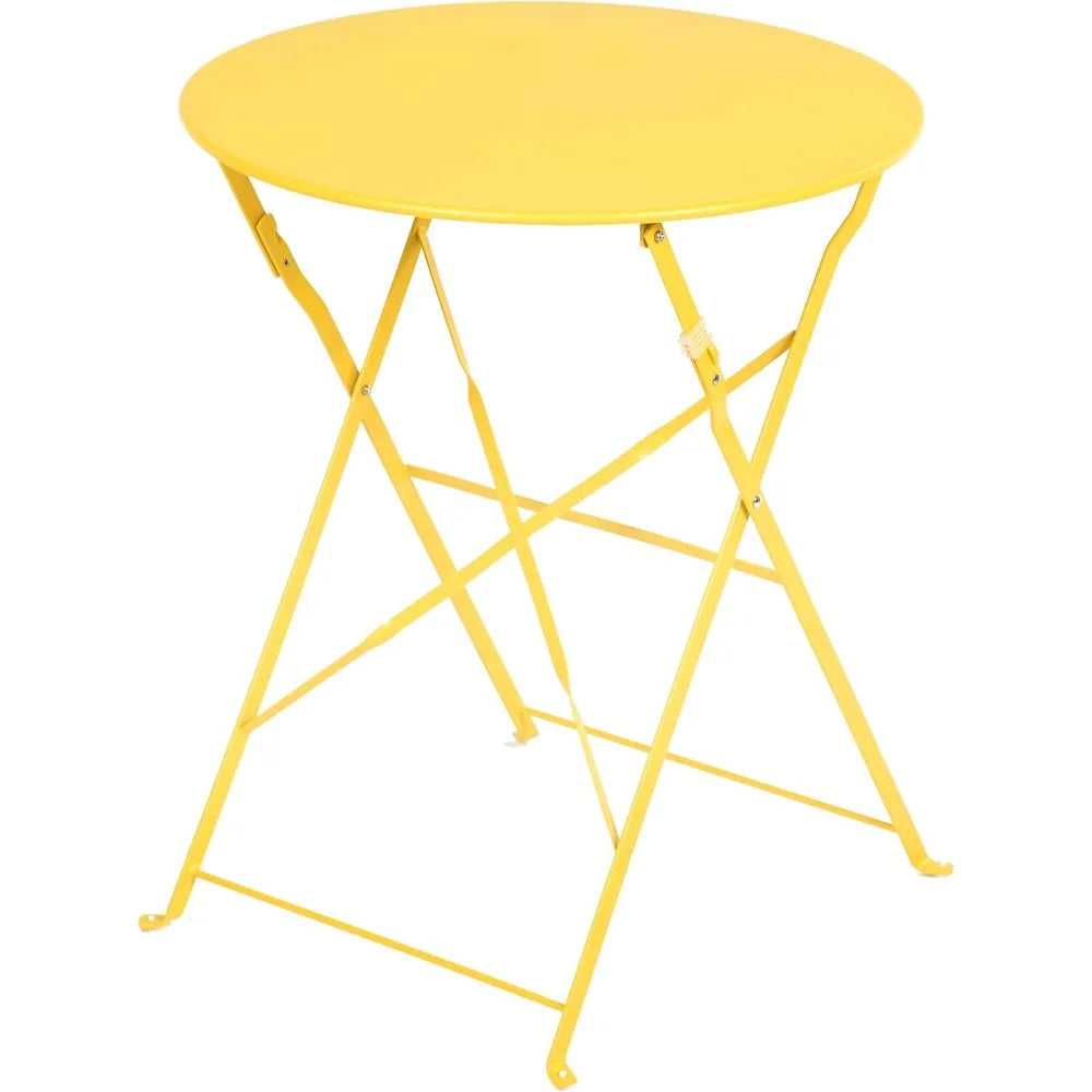 Ljustra 3-Piece Bistro Set Folding Outdoor Furniture Portable Steel Frame