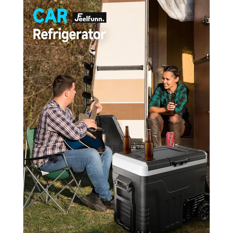 Ljustra Car Fridge Portable 53 Quart Electric Cooler 12V 110V 240V