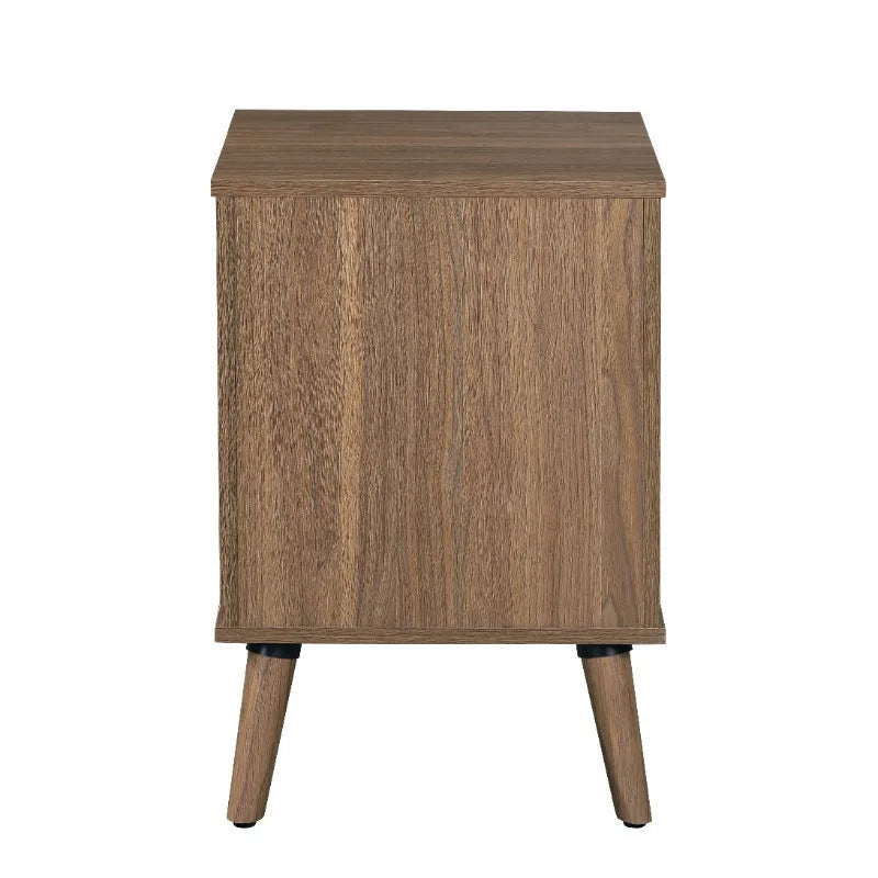 MidCentury Modern Nightstand Bedroom Storage Drawer Shelf Bedside Table