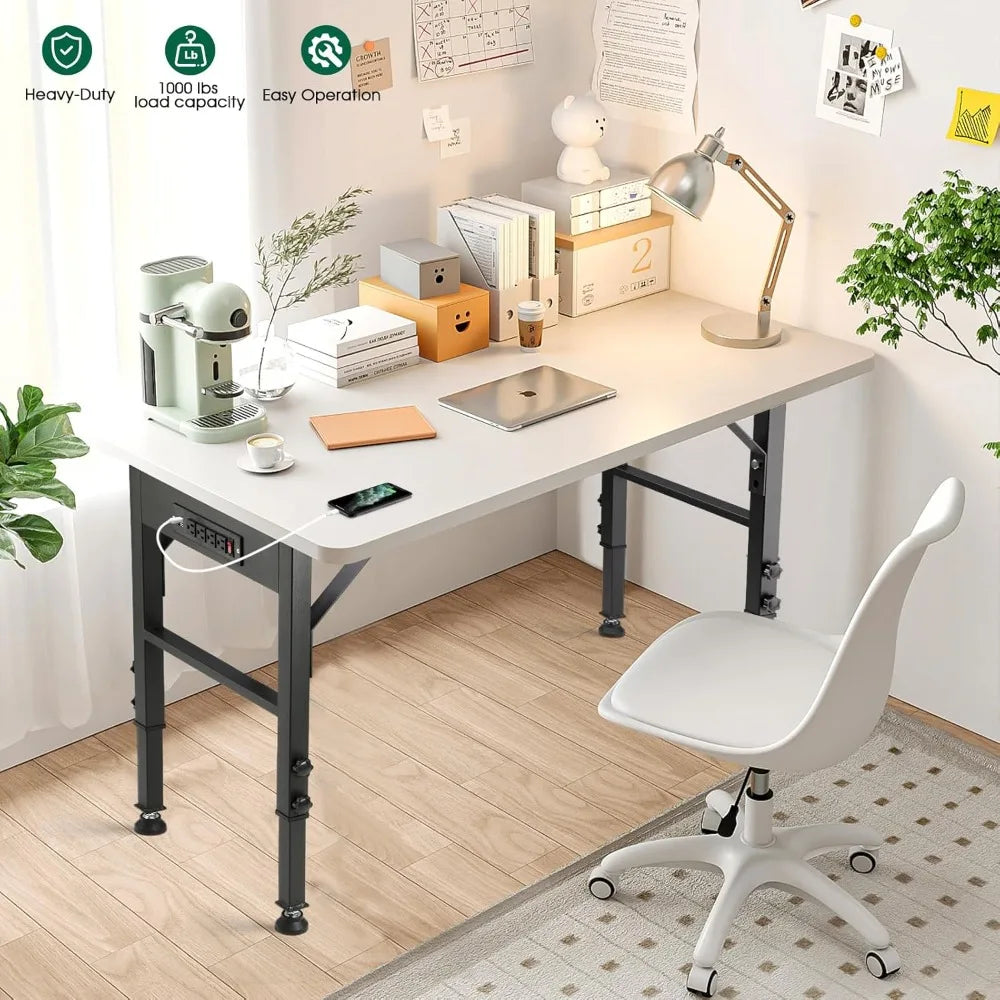 Height Adjustable Workbench Frame 19.6 Inch Set of 4 Heavy Duty Legs