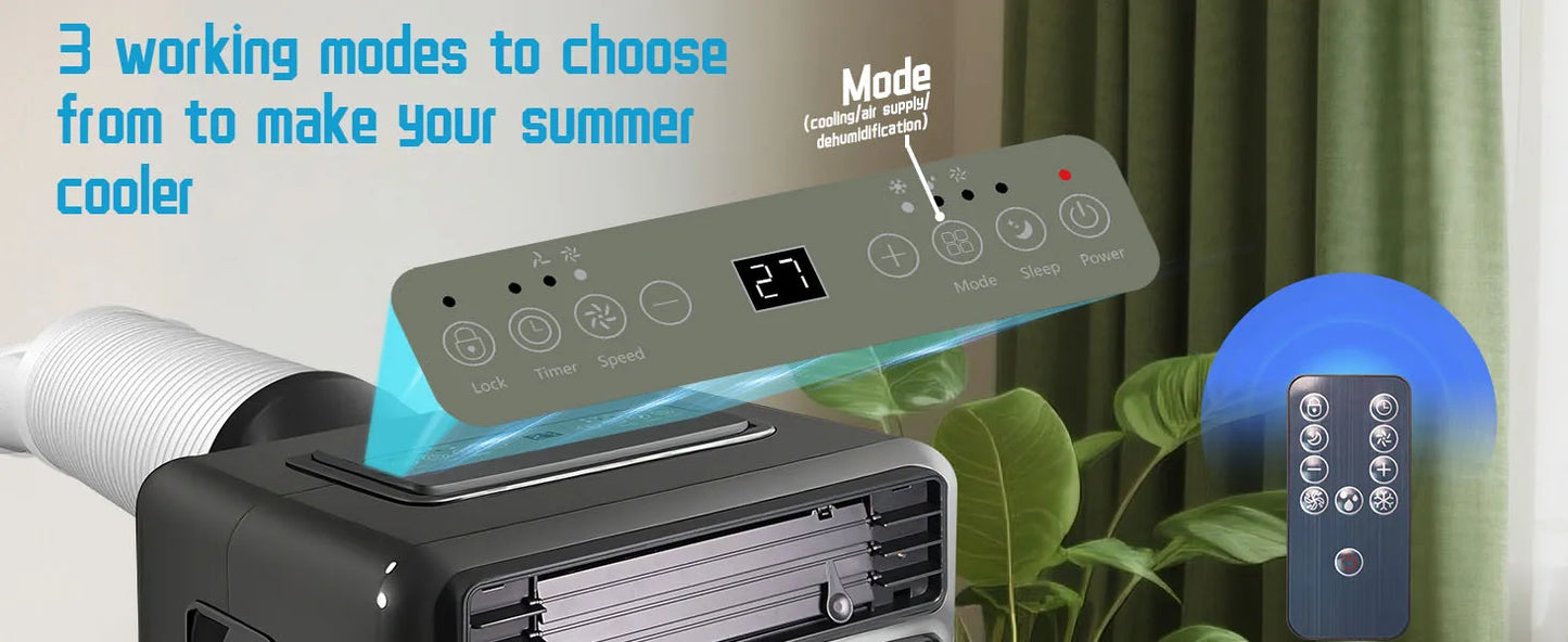 Portable Air Conditioner Camping 3300BTU Fast Cooling 60°F Tent RV