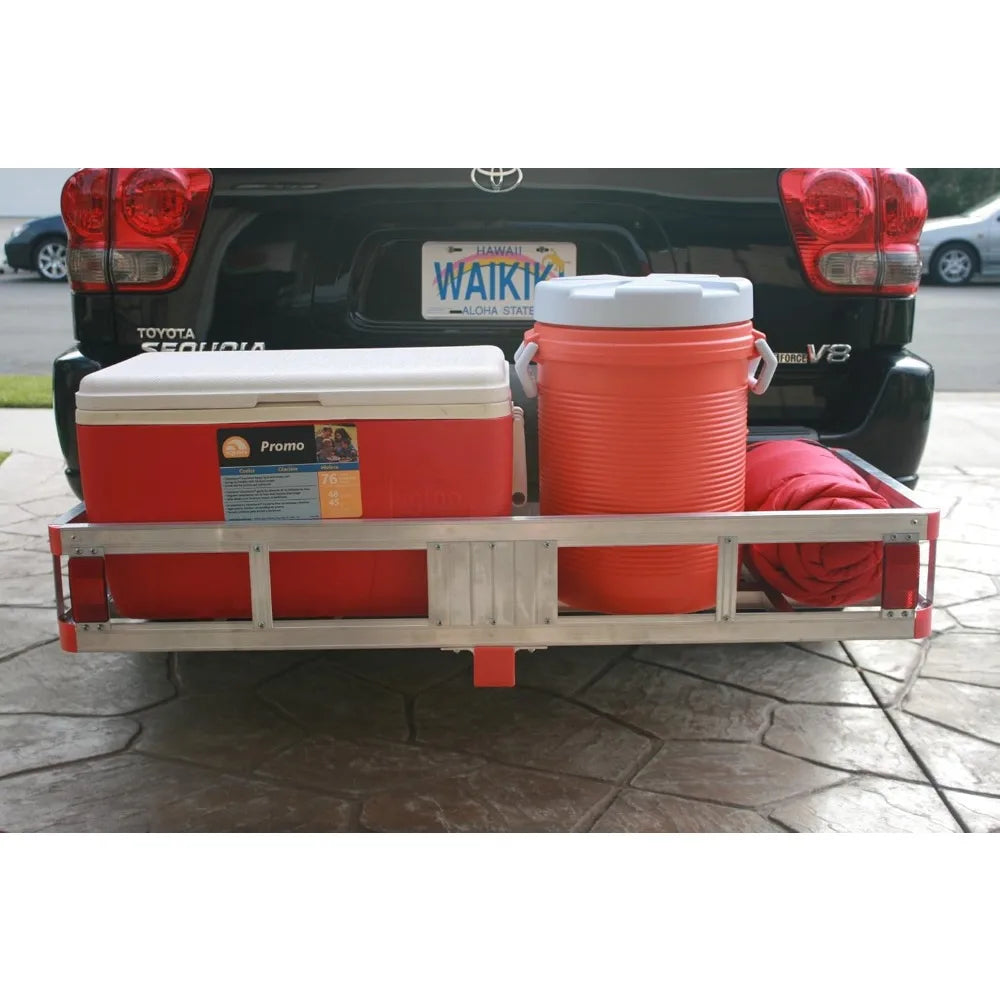 Aluminum Hitch Cargo Carrier 500lb Capacity Universal Fit for RVs SUVs