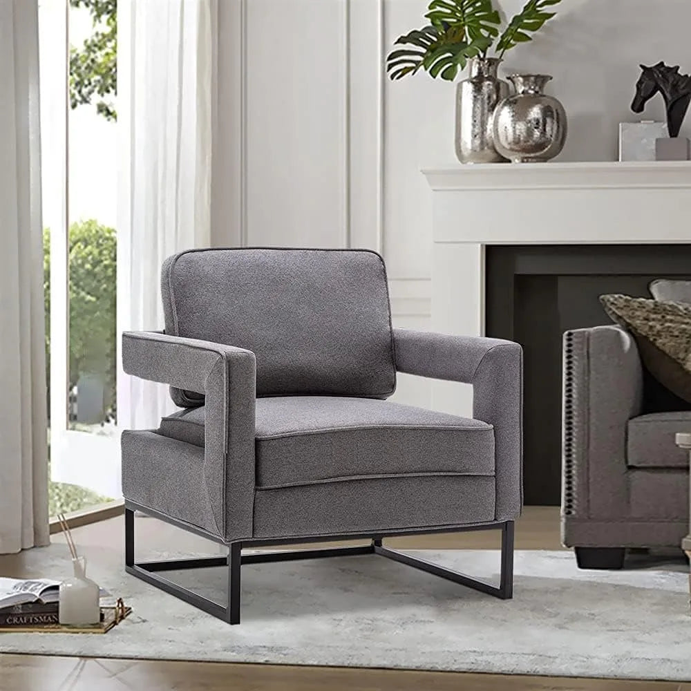 Mid Century Accent Chair Modern Upholstered Armchair Living Room Bedroom