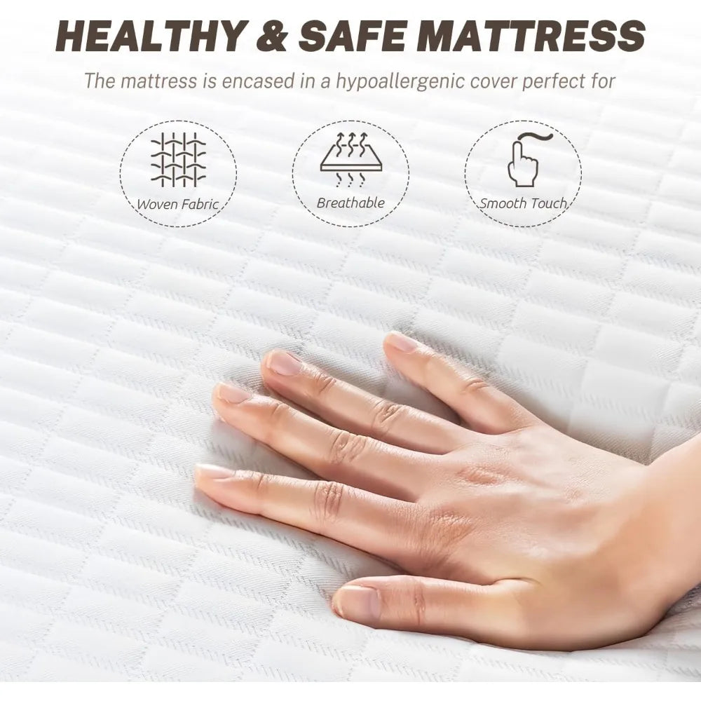 Ljustra King Mattress 8 Inch Gel Infused Memory Foam Medium Firm Sleep