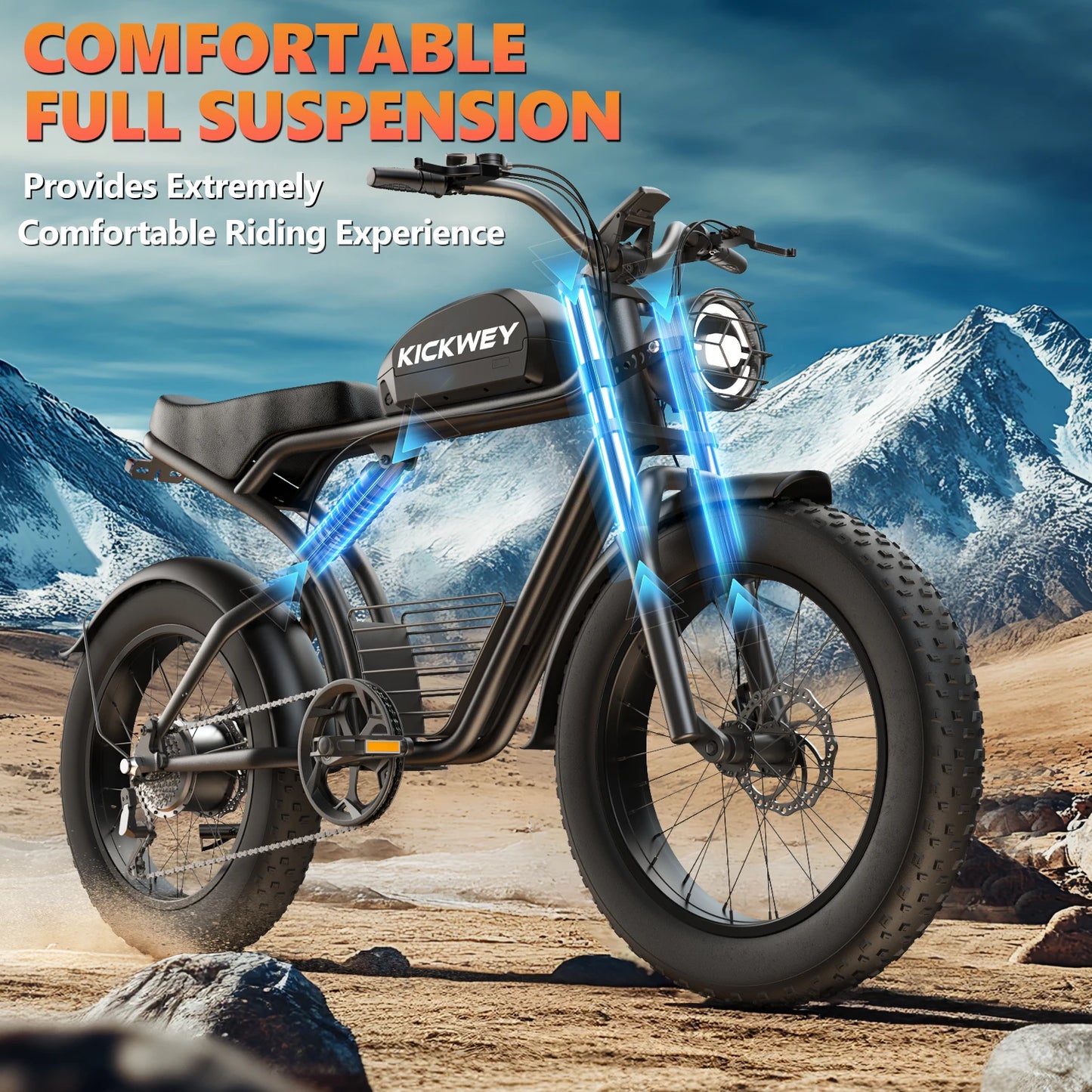 Ljustra Kickwey K7 Electric Bike 1500W 48V 20 Inch Fat Tire Mountain