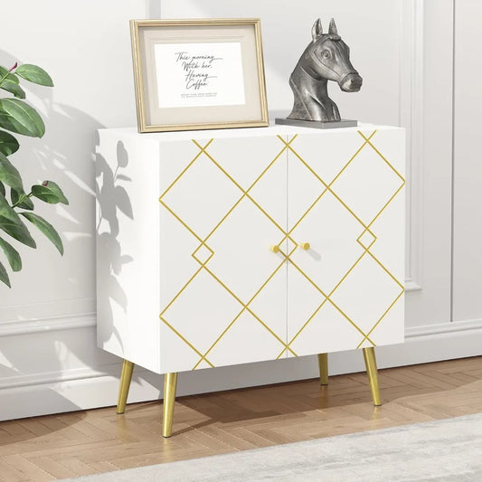 Modern Sideboard Buffet Cabinet 2 Doors Storage for Living Room Kitchen