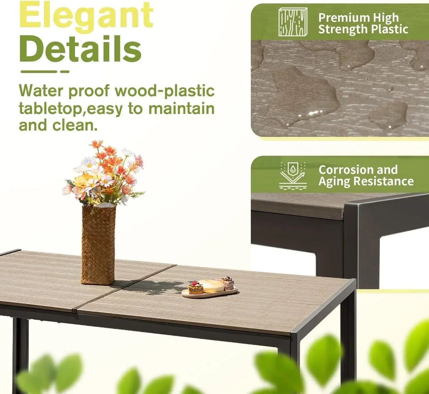Patio Dining Set 7 Pieces Outdoor Furniture Table and Chairs