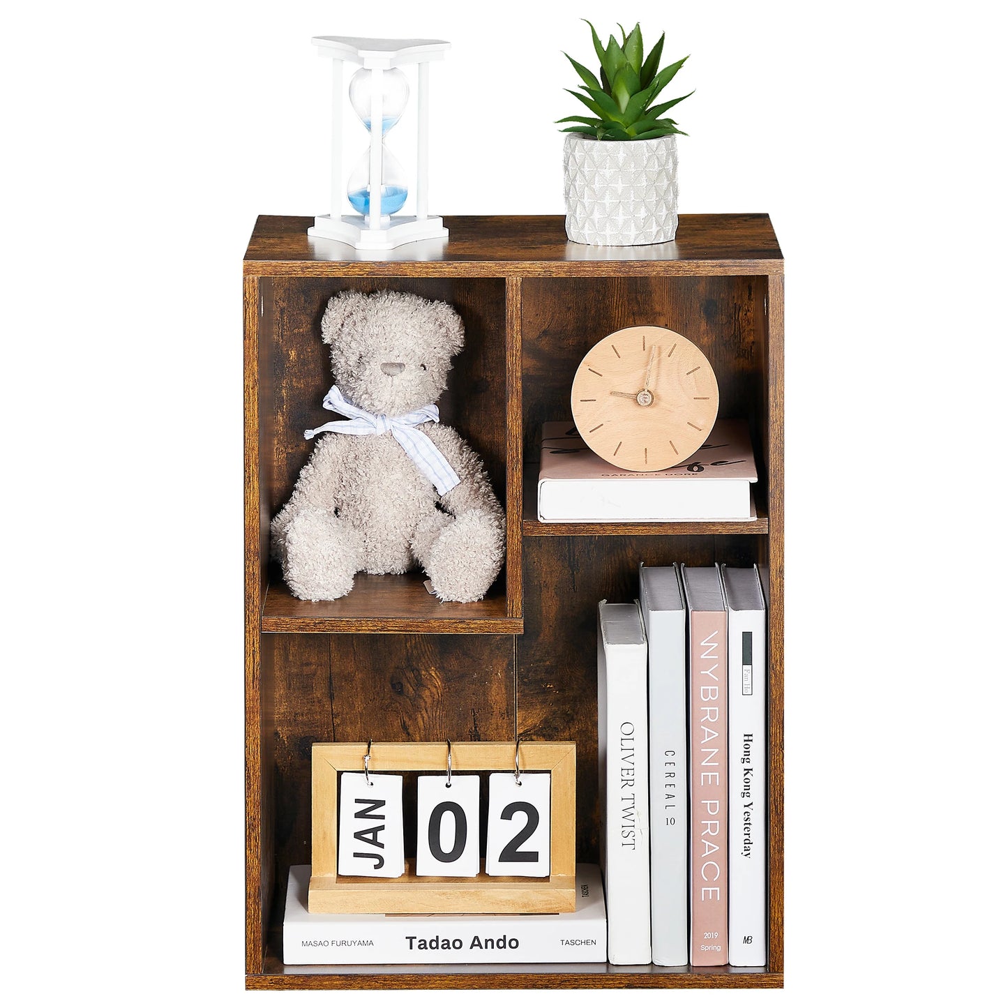 Ljustra Modern 3-Cube Bookshelf Minimalist Storage Organizer