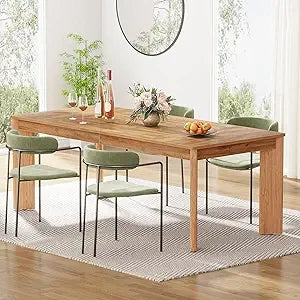 Modern Dining Table for 4-6 People Rectangular Kitchen Table