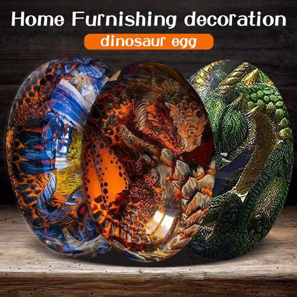 Crystal Transparent Resin Dragon Egg Lava Dinosaur Souvenir Decor