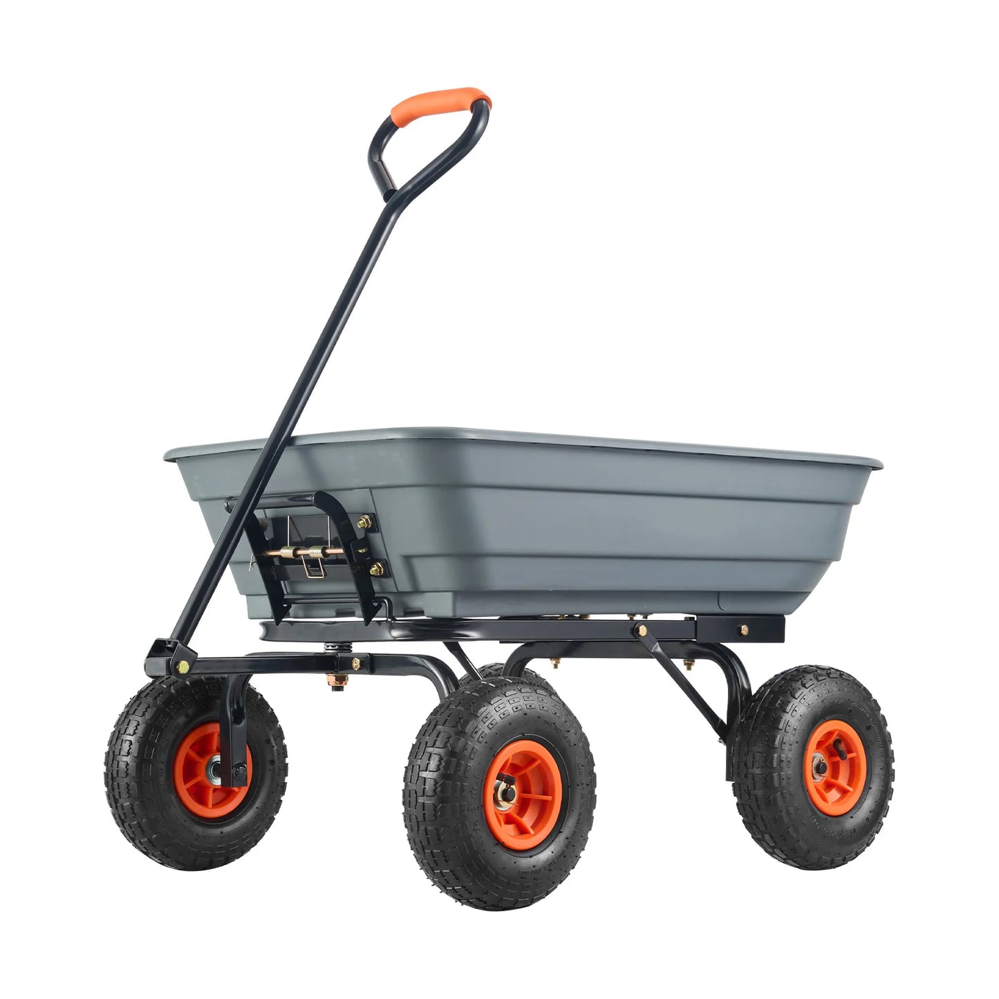 Ljustra Poly Garden Dump Cart Heavy Duty Easy Assembly Steel Wagon