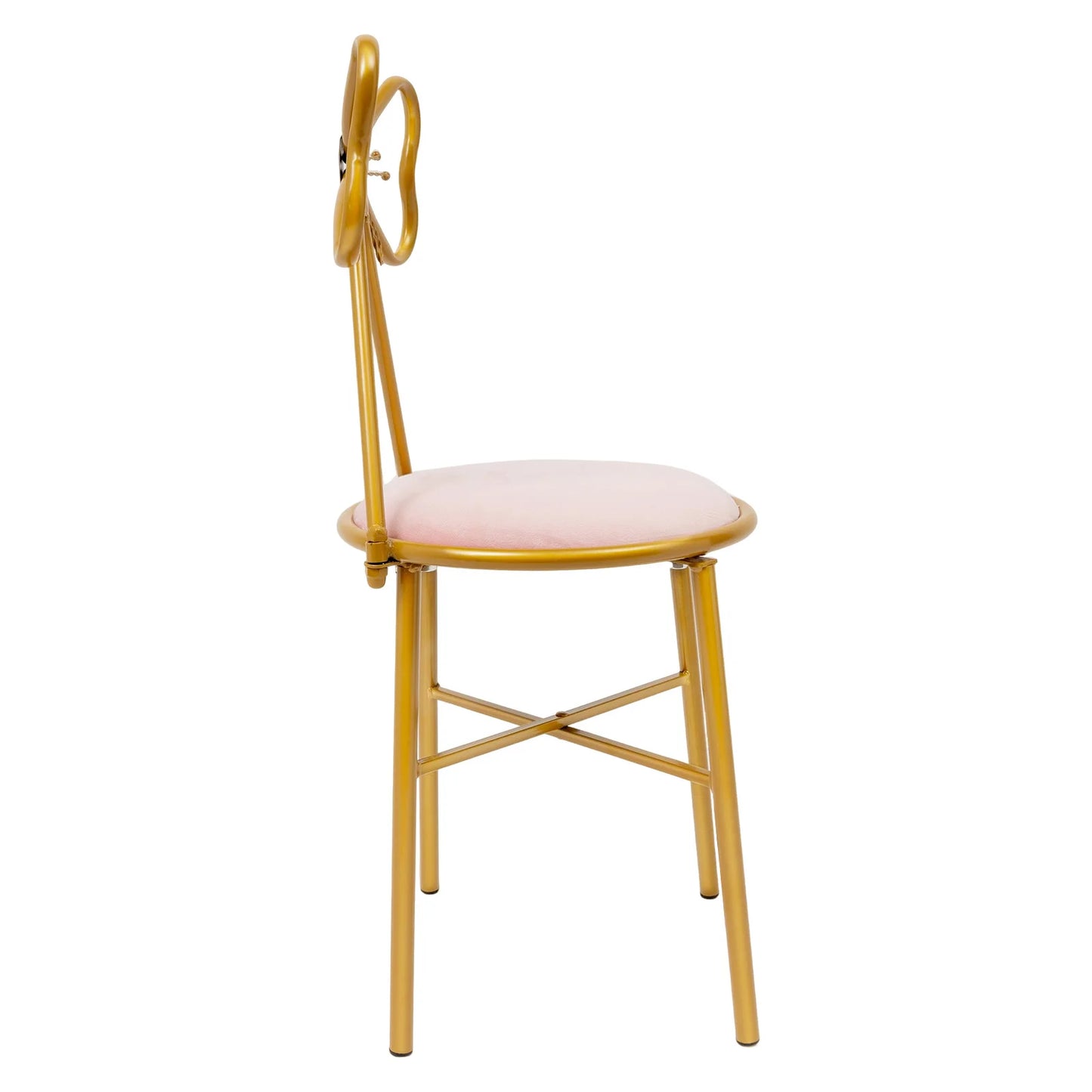 Butterfly Shaped Vanity Chair Makeup Stool Dining Chair with Backrest