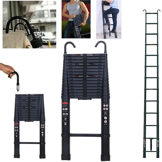 6.2M Heavy Duty Telescopic Ladder Indoor Outdoor Multi-Purpose Use