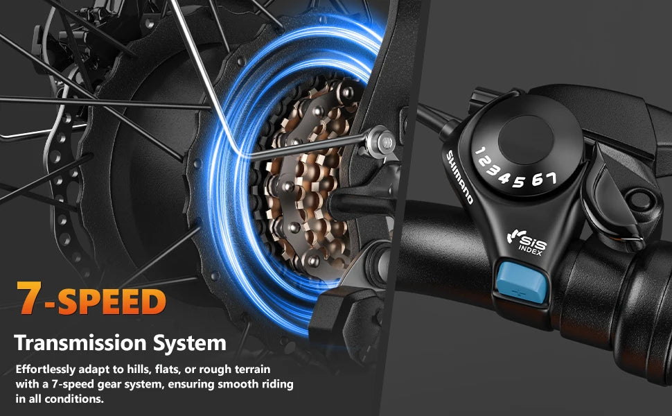 Ljustra K7 Adult Electric Bicycle 1500W 48V Mountain Fat Tire E-Bike