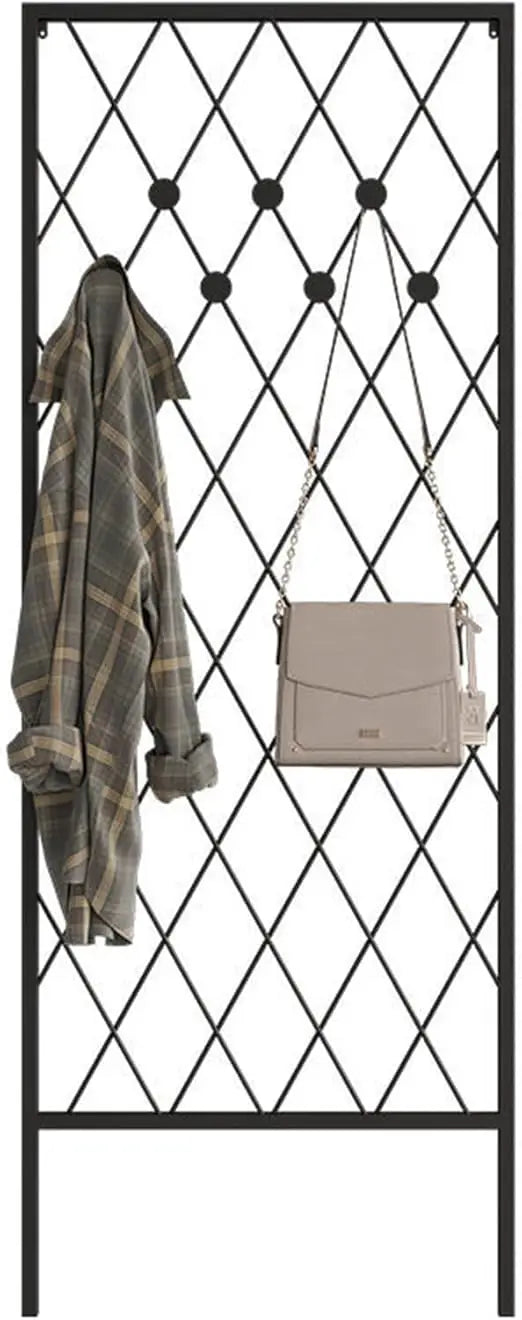 Simple Metal Coat Stand Corner Garment Rack Entryway Storage Organizer