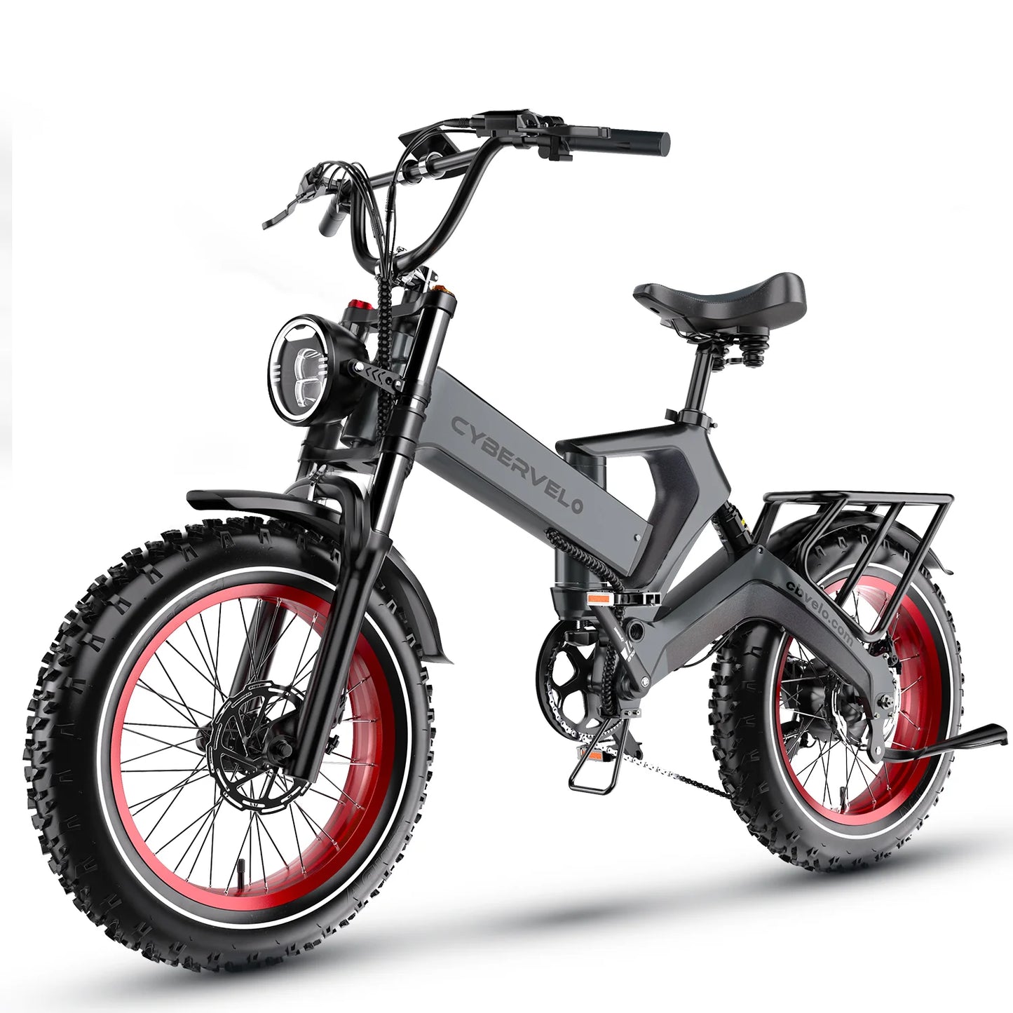 Ljustra 1000W Folding Electric Bike 35MPH 100Mile Range 20" Fat Tire