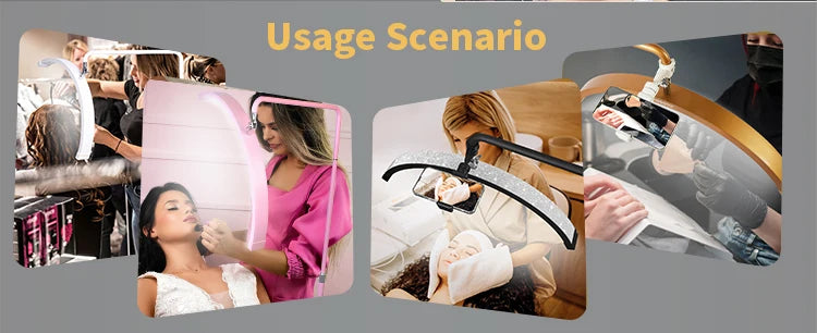 Fosoto Half-moon LED Video Light for Beauty Salon Tattoo Eyelash Work