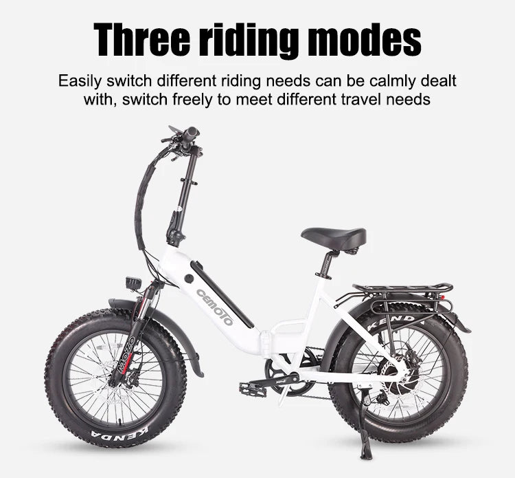 Outdoor Foldable Ebike 48V 750W Fat Tire Urban Commuter