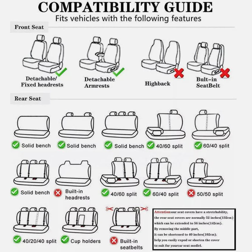 Quality Car Seat Protector Full Set for Chevrolet 5 Seat Leather Cover