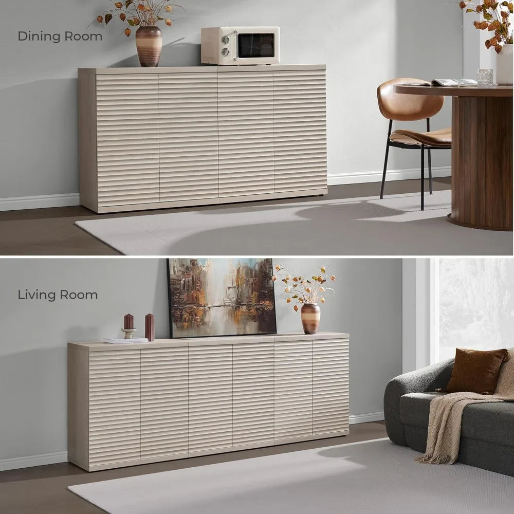 Buffet Cabinet Storage Accent Sideboard Modern Credenza Mid Century