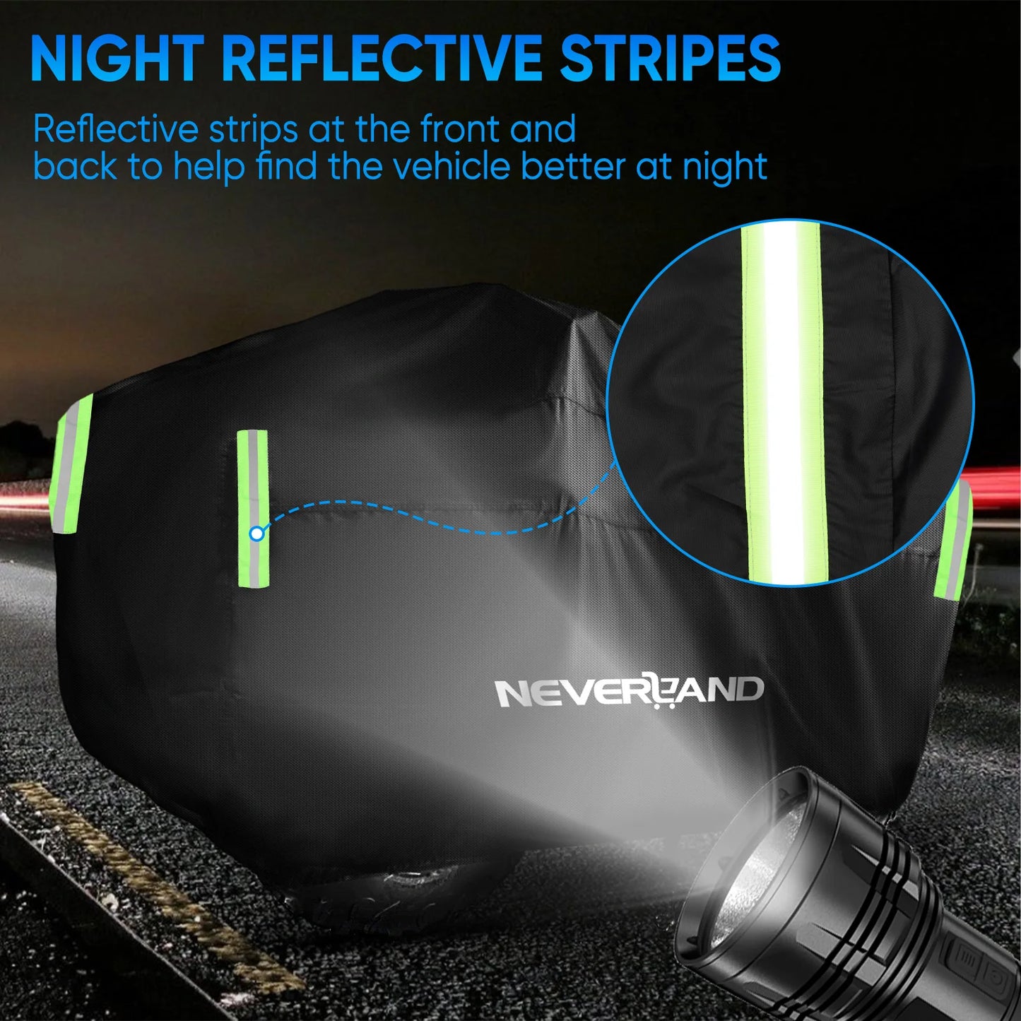 210D Universal Motorcycle Cover Waterproof UV Dust Rain Snow Proof