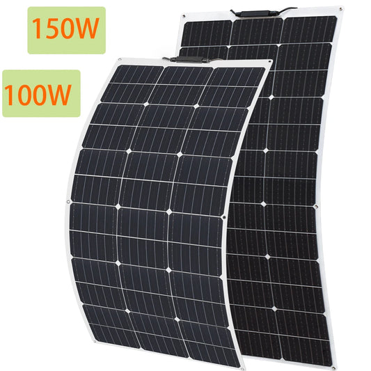 Ljustra Flexible Solar Panel 100W 150W 200W 300W for Camping Home Car