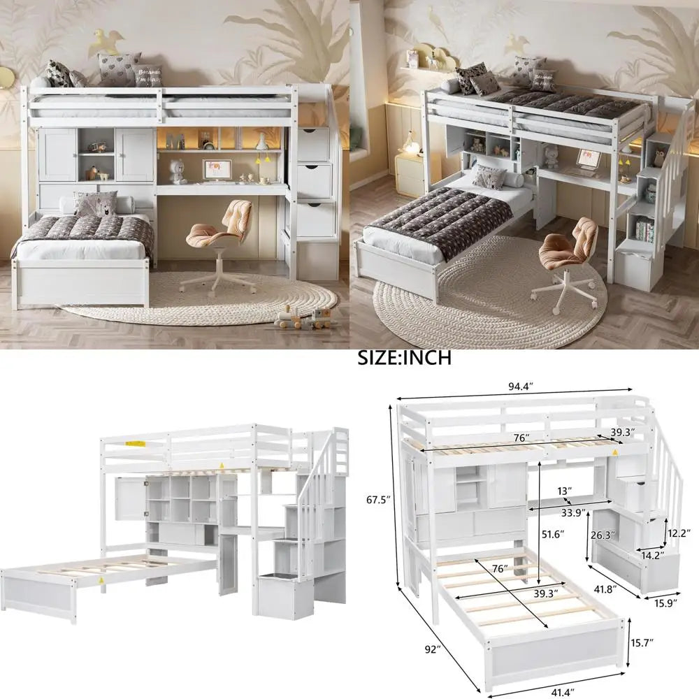 Indoor Oversized Corduroy Chaise Lounge with Movable Ottoman