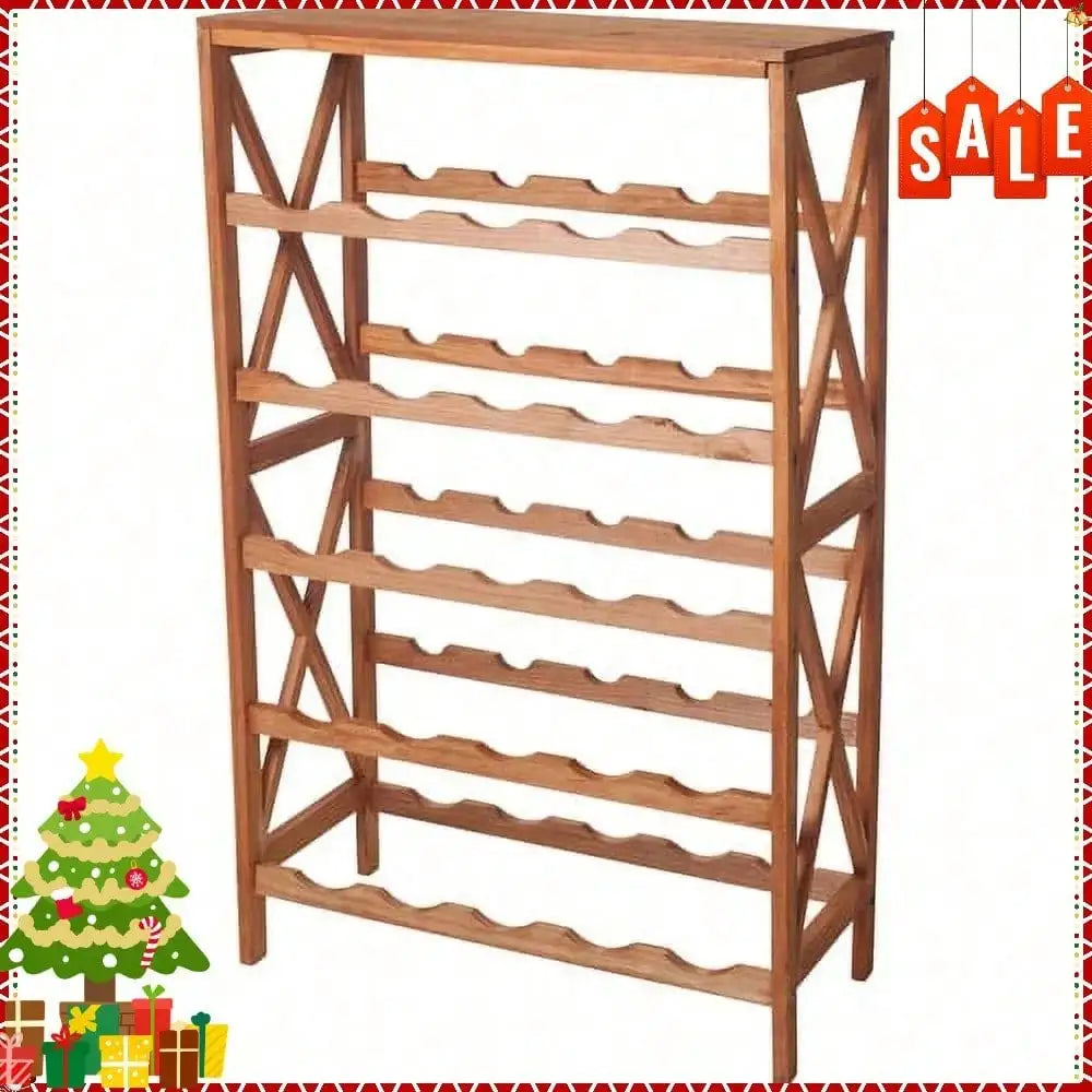Ljustra 25 Bottle Freestanding 5-Layer Wine Rack with Top Shelf Display