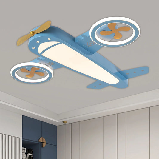 Dimmable Remote Control LED Ceiling Light Fixture with Fans for Bedroom