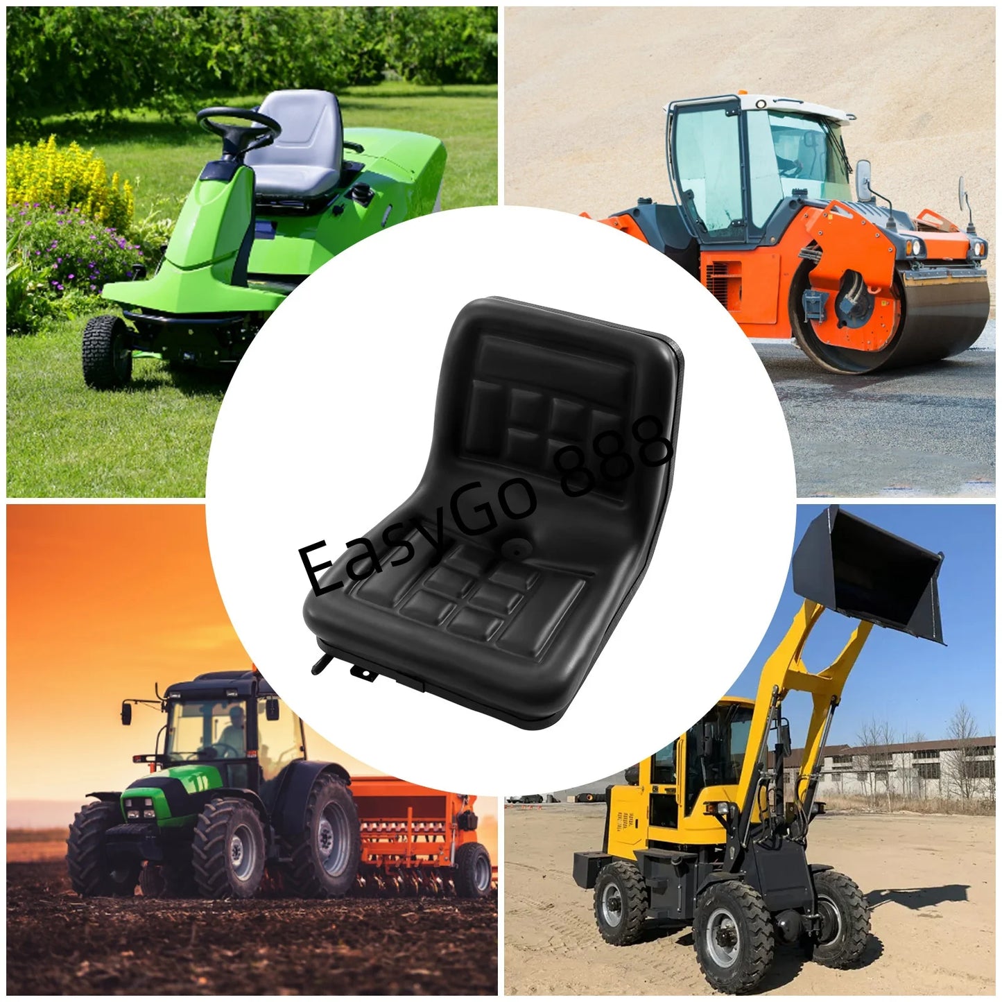 Universal Lawn Tractor Replacement Seat Compact High Back Mower Seat