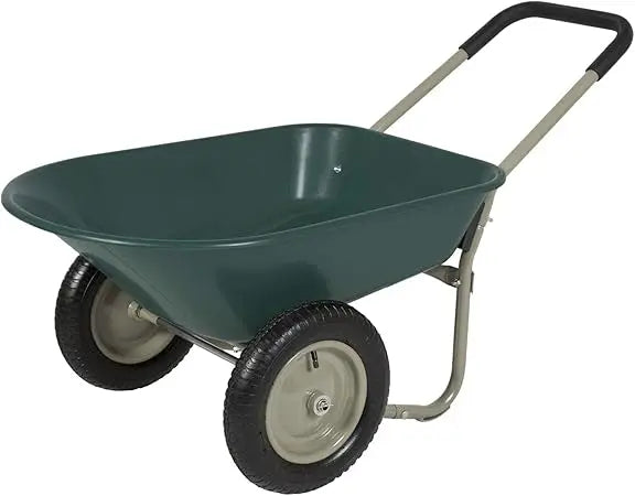 Heavy Duty Polyurethane Wheelbarrow Garden Cart Utility Wagon 330 lbs Capacity