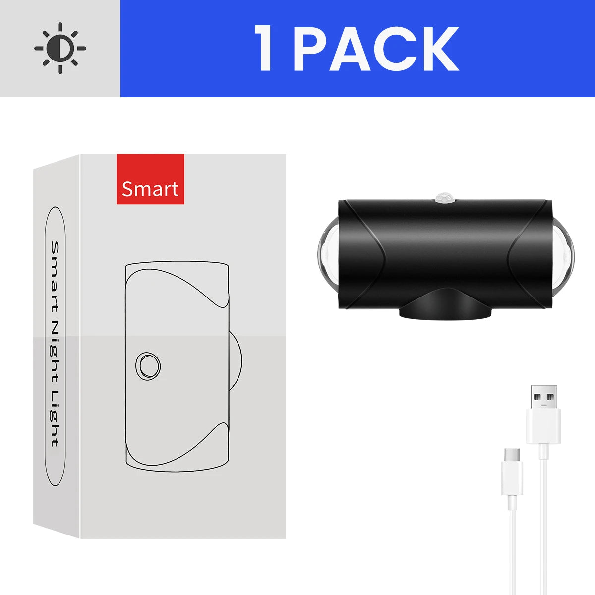 LED Motion Sensor Wall Sconce Night Light USB Rechargeable 8 Colors