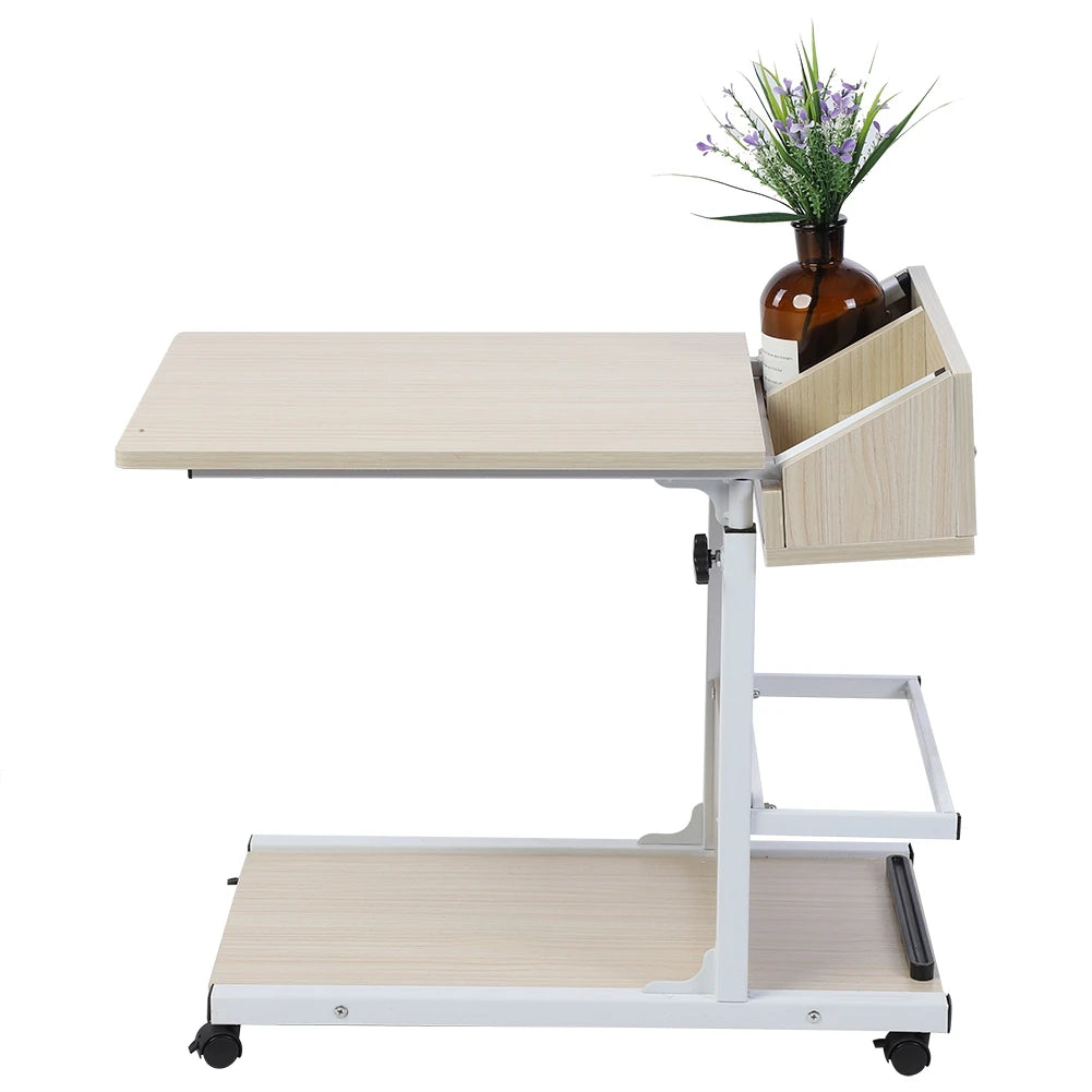 Portable Multifunctional Removable Laptop Desk with Wheels and Drawer