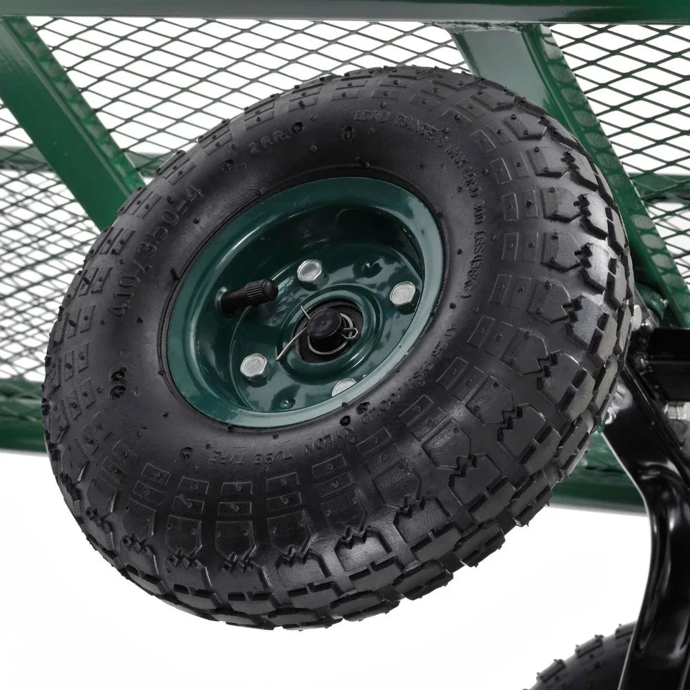 Ljustra Steel Utility Garden Wagon Capacity 400 lbs Foldable Durable