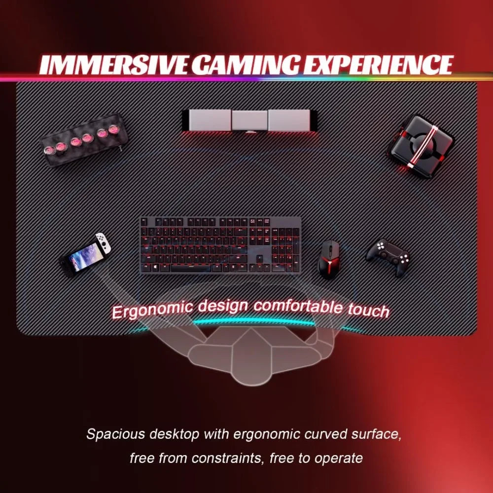 40 Inch Carbon Fiber Gaming Desk Ergonomic Computer Table Home Office