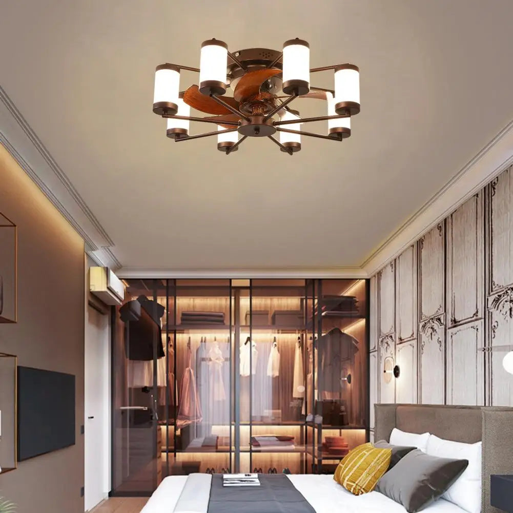 Ljustra Ceiling Fan with Light Remote Control Modern Chandelier 24"