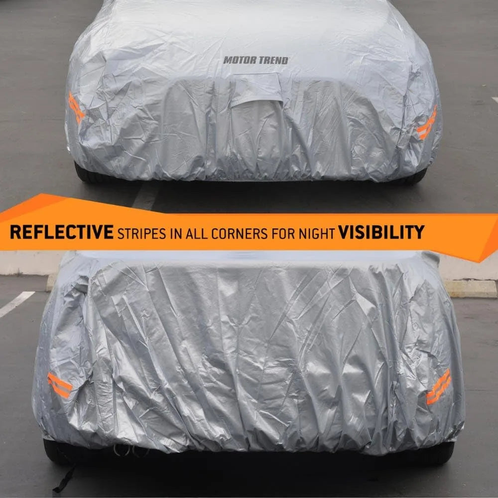 TrueShield Waterproof Car Cover Heavy Duty Fleece Lined Protection XL