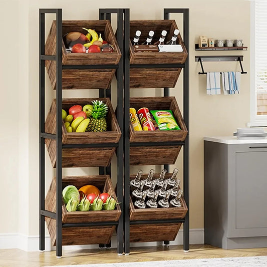 Freestanding 3 Tier Wooden Wine Rack Storage Display Shelf Organizer