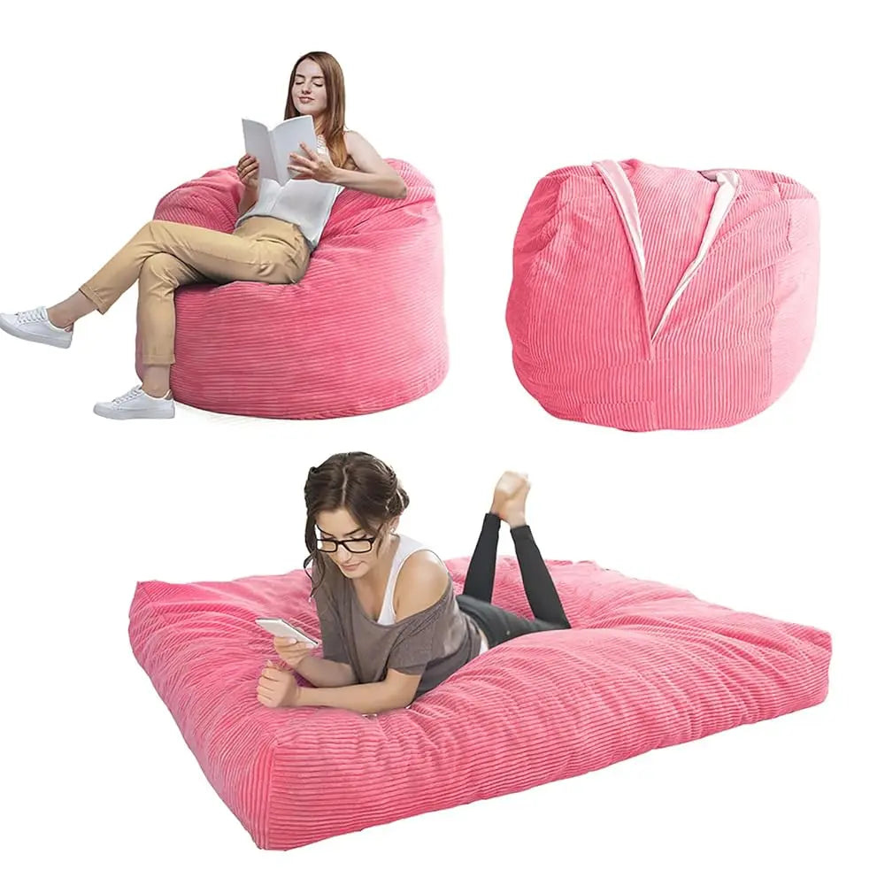 Giant Bean Bag Chair Bed Convertible Sofa Comfortable Lounge