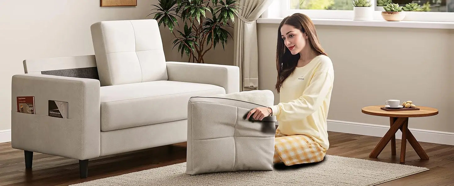 Ljustra Loveseat Sofa Small Spaces 53 Inch Compact Couch