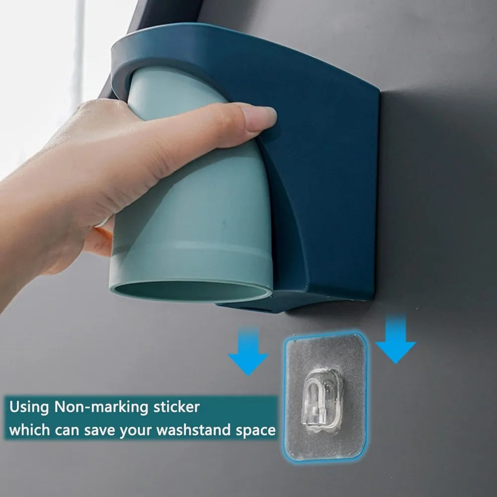 Magnetic Toothbrush Holder Wall Mounted Space Saving Bathroom Organizer