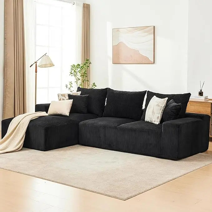 Luxury Modular 110" Sectional Sofa L-Shaped Cloud Couch Chaise Lounge