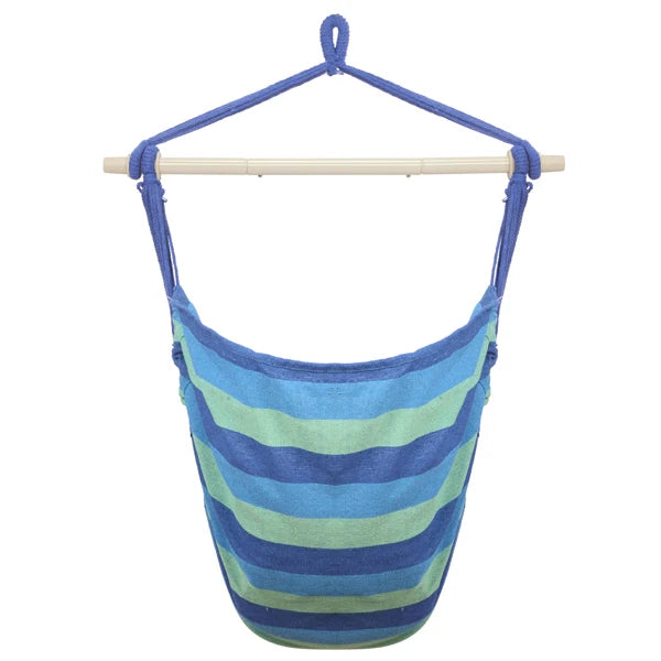 Distinctive Cotton Canvas Hanging Rope Chair with Pillows for Relaxation